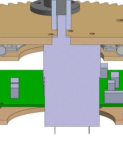 Cross section of lead screw in robot