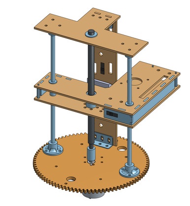 Cad model of the vertical stage
