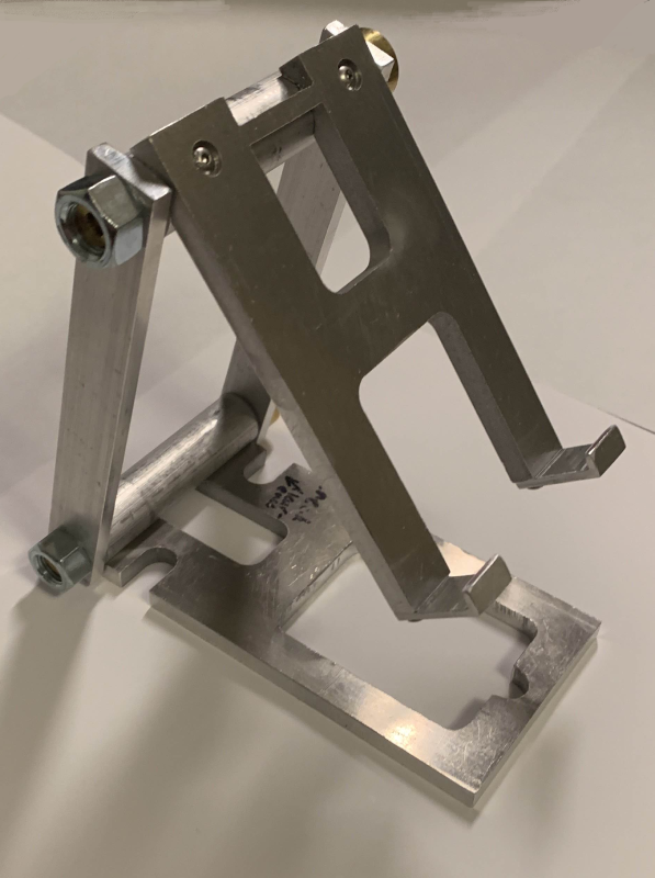 The phone stand, open