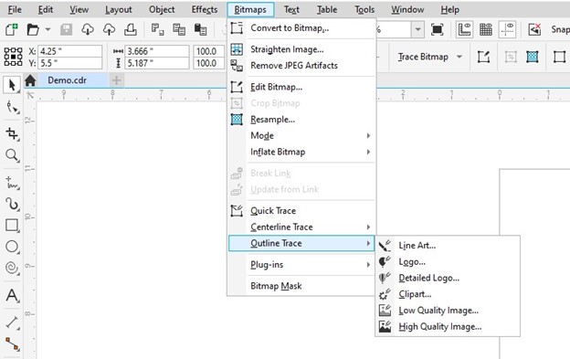 CorelDraw Menu