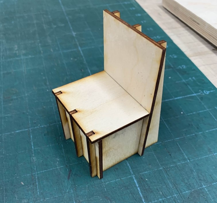 A small wooden chair